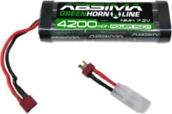 Absima Greenhorn NiMH Stick Pack 7.2V 4200 (T-Plug + Tamiya Adapter)