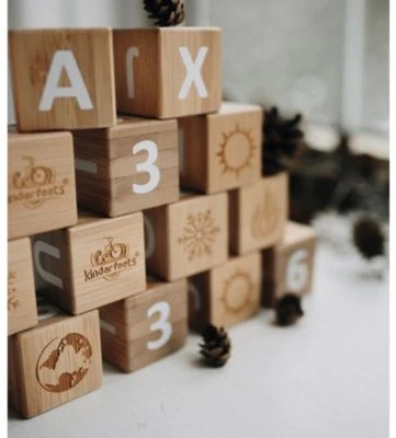 Kinderfeets Bambus ABC Blöcke - 18 Stück 4 Kinderfeets Bambus ABC Blöcke - 18 Stück – Bild 2