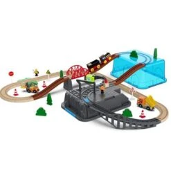 Syntek Bauklötze Für Kinder Selbstgebauter Magnetischer Zug Für Kinder Mit Holzschienen