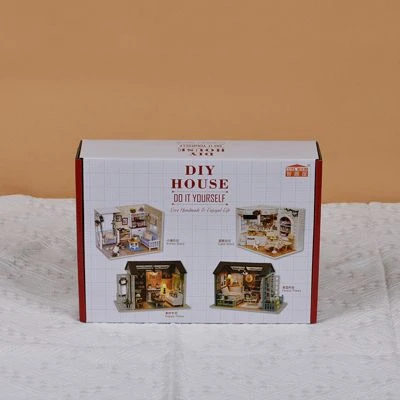 Syntek Handgefertigtes Kinderspielzeug Zum Selbermachen Handgefertigte Hütte Für Kinder 3D Stereoskopisches Puzzlemodell 4 Syntek Handgefertigtes Kinderspielzeug Zum Selbermachen Handgefertigte Hütte Für Kinder 3D Stereoskopisches Puzzlemodell – Bild 2