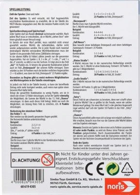 Noris Yatzy Spielblock 5 Noris Yatzy Spielblock – Bild 3