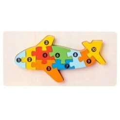 Syntek Bauklötze Für Kinder Holzklötze Für Kinder Mit 3D-Formen - Flugzeug