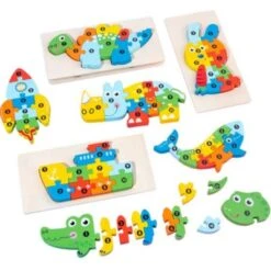 Syntek Bauklötze Für Kinder Holzklötze Für Kinder Mit 3D-Formen - Flugzeug -Spielzeug Rabatte Geschäft 29087365 03