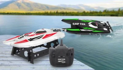 Jamara Capter Speedboot Weiß/rot Li-Ion 7,4V 2,4GHz 5 Jamara Capter Speedboot Weiß/rot Li-Ion 7,4V 2,4GHz – Bild 3