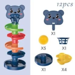 Vetaka Montessori Spielzeug Kugelbahn Für Kinder