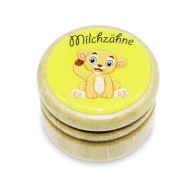 GICO Milchzahndose Löwe Zahndose Milchzähne Bilderdose Aus Holz Mit Drehverschluss 44 Mm ( Löwe )- 7016 3 GICO Milchzahndose Löwe Zahndose Milchzähne Bilderdose Aus Holz Mit Drehverschluss 44 Mm ( Löwe )- 7016