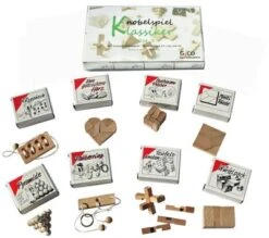 GICO Knobelspiel Klassiker Set 3 - 8 Geduldspiele In Geschenkverpackung - 2182