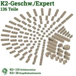Baumkinder Kugelbahn Holz "K2" Mit Stecksystem (136 Teile) - Eine Murmelbahn Die Standhält! -Spielzeug Rabatte Geschäft 29465011 04