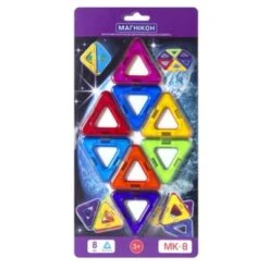 MAGNIKON Magnetische Bausteine, 8 Stk. Dreiecke, Ersatzteile, Kleines Set