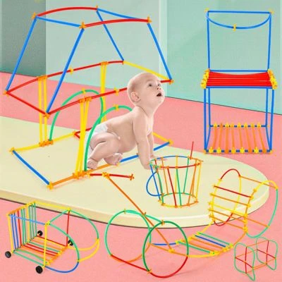 Debuy Spleißspielzeug Für Kinder DIY Strohbausteine 4 Debuy Spleißspielzeug Für Kinder DIY Strohbausteine – Bild 2