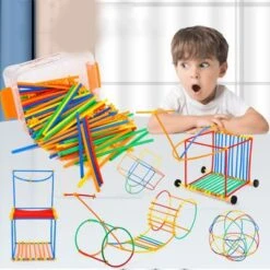 Debuy Spleißspielzeug Für Kinder DIY Strohbausteine 10 Debuy Spleißspielzeug Für Kinder DIY Strohbausteine -Spielzeug Rabatte Geschäft 29747571 03