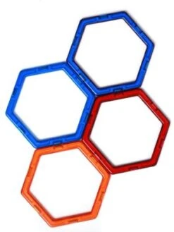 MAGNIKON Magnetische Bausteine Sechsecke, 4 Stk. Ersatzteile, Kleines Set -Spielzeug Rabatte Geschäft 29814204 04