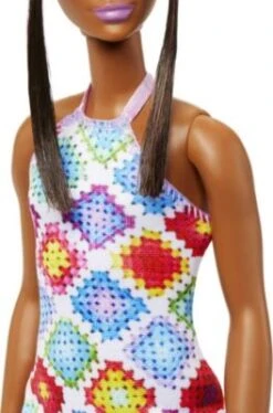 Barbie Fashionistas-Puppe Mit Dutt Und Gehäkeltem Neckholderkleid -Spielzeug Rabatte Geschäft 29942994 06