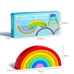 Debuy Holzbausteine Für Kinder Regenbogen Bausteinspielzeug Für Kinder -Spielzeug Rabatte Geschäft 30145954 06
