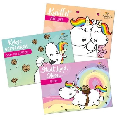 United Labels Je 50 Blatt Pummel Und Friends Spieleblöcke - Display (12 Stück) Pummeleinhorn Knuffel, Kekse Versenken, Stadt, Land, Stuss Reisespiele 3 United Labels Je 50 Blatt Pummel Und Friends Spieleblöcke - Display (12 Stück) Pummeleinhorn Knuffel, Kekse Versenken, Stadt, Land, Stuss Reisespiele