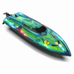 Debuy 2,4-GHz-Fernsteuerungsboot Transparente Bootsabdeckung Mit Leichtem Hochgeschwindigkeits Schnellboot