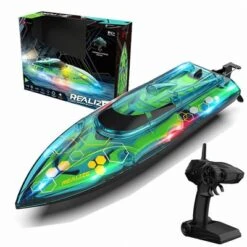 Debuy 2,4-GHz-Fernsteuerungsboot Transparente Bootsabdeckung Mit Leichtem Hochgeschwindigkeits Schnellboot -Spielzeug Rabatte Geschäft 30218650 05