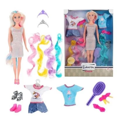 Toi Toys Toi-Toys Puppe Mit Haarverlängerungen Und Outfits 3 Toi Toys Toi-Toys Puppe Mit Haarverlängerungen Und Outfits