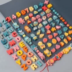 Enbaoxin Threading Perlen Spiel Pädagogisches Spielzeug Für Baby Kinder Kinder Cartoon Tiere Obst Anzahl Brief Holz Spielzeug Bespannen 10 Enbaoxin Threading Perlen Spiel Pädagogisches Spielzeug Für Baby Kinder Kinder Cartoon Tiere Obst Anzahl Brief Holz Spielzeug Bespannen -Spielzeug Rabatte Geschäft 30437220 03