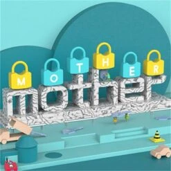 Enbaoxin Alphanumerisches Schlosspickerspielzeug Kinder Entsperren Sie Das Lernen Von Zahlen Lehrmittel Digitales -Spielzeug Rabatte Geschäft 30437317 05