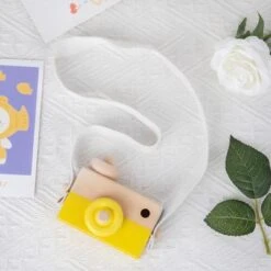 Syntek Hölzernes Simulations-Kamera-Griff-Trainingsspielzeug Für Kinder Kinder-Früherziehung, Pädagogisches Lernen Aus Holz, Kameraspielzeug -Spielzeug Rabatte Geschäft 30440851 02