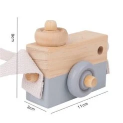Syntek Hölzernes Simulations-Kamera-Griff-Trainingsspielzeug Für Kinder Kinder-Früherziehung, Pädagogisches Lernen Aus Holz, Kameraspielzeug -Spielzeug Rabatte Geschäft 30440851 06