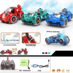 Decome Spray-Stunt-Transformationsauto Elektrisches Ferngesteuertes Spielzeugauto -Spielzeug Rabatte Geschäft 30520630 03