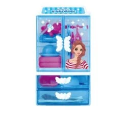 Decome Aufbewahrung Mini Kleiderschrank Kinderspielzeug Kinderpuppe Verkleiden Sich Spielhaus Mädchen Interaktives Spielzeug