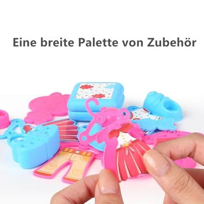 Syntek Kinderpuppe Verkleiden Sich Spielhaus Mädchen Interaktives Spielzeug Aufbewahrung Mini Kleiderschrank Kinderspielzeug 6 Syntek Kinderpuppe Verkleiden Sich Spielhaus Mädchen Interaktives Spielzeug Aufbewahrung Mini Kleiderschrank Kinderspielzeug – Bild 4