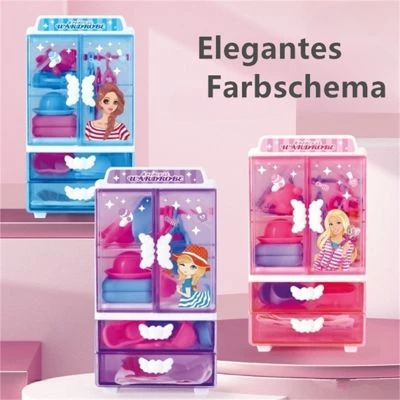 Syntek Kinderpuppe Verkleiden Sich Spielhaus Mädchen Interaktives Spielzeug Aufbewahrung Mini Kleiderschrank Kinderspielzeug 7 Syntek Kinderpuppe Verkleiden Sich Spielhaus Mädchen Interaktives Spielzeug Aufbewahrung Mini Kleiderschrank Kinderspielzeug – Bild 5