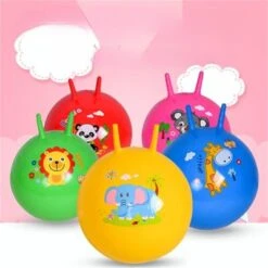 Enbaoxin Springball Sprungball Mit Haltegriff (zufällige Farbe) Skippy Ball Kinder Springball 45/55/65cm (zufällige Farbe) -Spielzeug Rabatte Geschäft 30586054 03