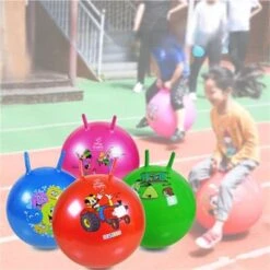 Enbaoxin Springball Sprungball Mit Haltegriff (zufällige Farbe) Skippy Ball Kinder Springball 45/55/65cm (zufällige Farbe) -Spielzeug Rabatte Geschäft 30586054 04