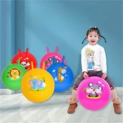 Enbaoxin Springball Sprungball Mit Haltegriff (zufällige Farbe) Skippy Ball Kinder Springball 45/55/65cm (zufällige Farbe) -Spielzeug Rabatte Geschäft 30586054 05