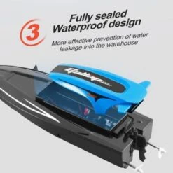 SHAOKE 2.4G Wasserdichtes Ferngesteuertes Speedboat Mit Lichtern Ferngesteuertes Spielzeug Für Kinder Ferngesteuerte Boote -Spielzeug Rabatte Geschäft 30596390 04