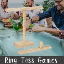 Syntek Interaktives Tischspiel Mit Holzringen Ring-Hook-and-Shoot-Leiterspiel-Spielzeug -Spielzeug Rabatte Geschäft 30598474 03