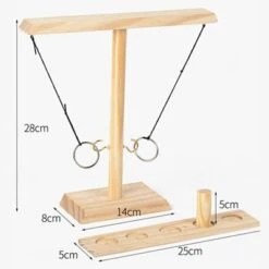 Syntek Interaktives Tischspiel Mit Holzringen Ring-Hook-and-Shoot-Leiterspiel-Spielzeug -Spielzeug Rabatte Geschäft 30598474 05