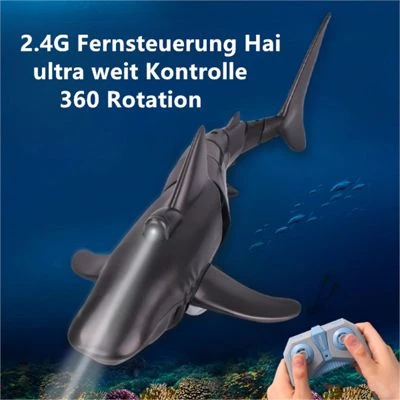 Syntek Hai-Simulation Elektrischer Spielzeugfisch Aufladen Des Drahtlosen Ferngesteuerten Kinderspielzeugs Big Black Shark 4 Syntek Hai-Simulation Elektrischer Spielzeugfisch Aufladen Des Drahtlosen Ferngesteuerten Kinderspielzeugs Big Black Shark – Bild 2