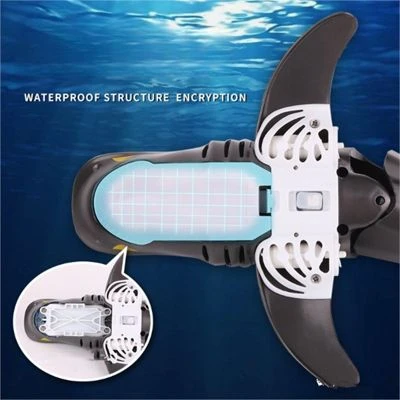 Syntek Hai-Simulation Elektrischer Spielzeugfisch Aufladen Des Drahtlosen Ferngesteuerten Kinderspielzeugs Big Black Shark 6 Syntek Hai-Simulation Elektrischer Spielzeugfisch Aufladen Des Drahtlosen Ferngesteuerten Kinderspielzeugs Big Black Shark – Bild 4