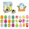 Vicabo 12 Ostereier + 12 Squishy-Spielzeug Set Mini Spielautomat Gashapon Machine Fidget-Toys Für Kinder -Spielzeug Rabatte Geschäft 30925856 01