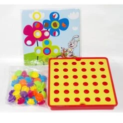 Decome Kinder-Puzzle-Puzzle-Brett, Pilz-Nagel-Puzzle-Puzzle-Spielzeug Cleveres Nagelpuzzlespielzeug Für Kinder Mit Großem Knopfloch -Spielzeug Rabatte Geschäft 31249368 03