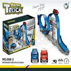 SHAOKE Zusammengebautes Spielzeugauto Mit Schienenfederung Für Jungen Anti-Schwerkraft-Magnetspur-Spielzeugauto Für Kinder Autospielesets