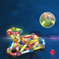 Enbaoxin Magnetstab DIY-Puzzle Dreidimensionale Form Patchwork-Magnetbausteine Für Kinder Zum Frühen Lernen -Spielzeug Rabatte Geschäft 31390804 04