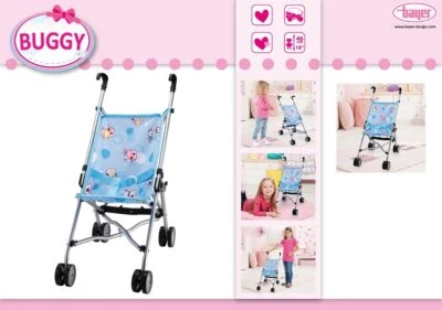 BAYER Puppenwagen Buggy Blue Muh 3 BAYER Puppenwagen Buggy Blue Muh