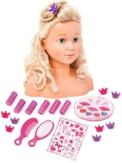 BAYER Deluxe Frisierkopf Super Model, 27 Cm Inkl. Kosmetik