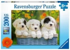 Ravensburger Puzzle, 200 Teile XXL, 49x36 Cm, Kuschelige Welpen